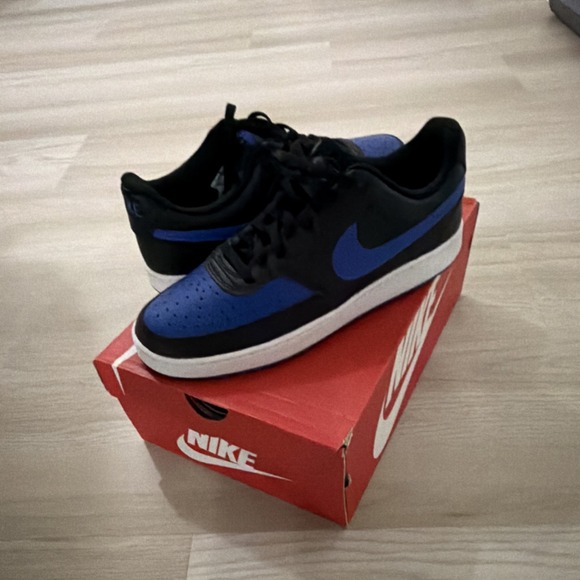 BRAND NEW Nike Court Vision Low Sneakers Black/Game Royal/White DM8681-001 main image 5